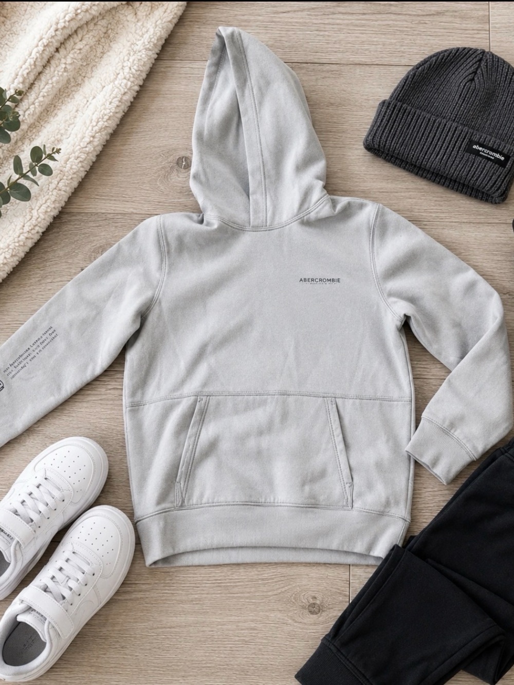 Abercrombie Kids Gray Pullover Hoodie - Picture 2 of 11